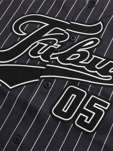 画像3: 【送料無料】FUBU PATCH BASEBALL SHIRTS BLACK (3)