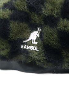 画像5: 【SALE】KANGOL FAUX FUR BERET-OLIVE CHECK (5)