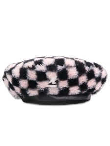 画像1: 【SALE】KANGOL FAUX FUR BERET-PEPTO CHECK (1)