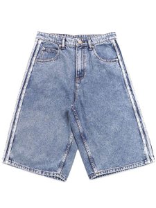 画像1: 【送料無料】ADIDAS FIREBIRD ADICOLOR LIGHT WASH DENIM SHORTS-WORN BLUE DENIM (1)