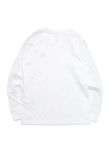 画像2: 【KIDS】ADIDAS KIDS 3-STRIPES L/S TEE-WHITE (2)
