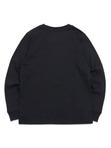 画像2: 【KIDS】ADIDAS KIDS 3-STRIPES L/S TEE-BLACK (2)