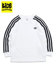 画像1: 【KIDS】ADIDAS KIDS 3-STRIPES L/S TEE-BLACK (1)