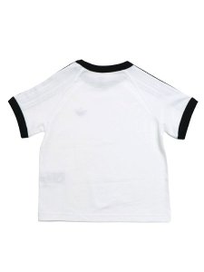 画像2: 【KIDS】ADIDAS KIDS 3-STRIPES TEE-WHITE/BLACK (2)