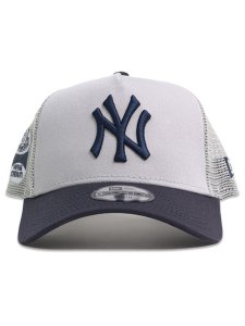 画像2: 【KIDS】NEW ERA YOUTH 9FORTY A-FRAME TRUCKER YANKEES GREY/NAVY (2)