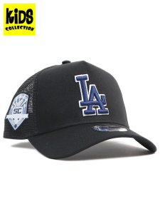 画像1: 【KIDS】NEW ERA YOUTH 9FORTY A-FRAME TRUCKER DODGERS BLACK (1)
