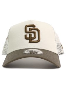 画像2: NEW ERA 9FORTY A-FRAME TRUCKER PADRES STONE/MOSS (2)