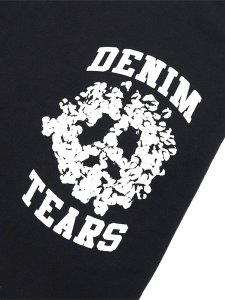 画像5: 【送料無料】DENIM TEARS DENIM UNIVERSITY SWEATSHORTS BLACK/WHITE (5)
