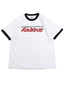 画像1: POT MEETS POP BOB MARLEY EXODUS RINGER TEE WHITE (1)