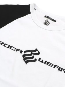 画像3: ROCAWEAR CLASSIC RAGLAN LOGO TEE WHITE/BLACK (3)