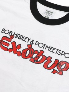 画像3: POT MEETS POP BOB MARLEY EXODUS RINGER TEE WHITE (3)
