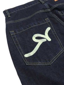 画像6: 【送料無料】ROCAWEAR BACK POCKET EMBROIDERY CONTRAST STITCH JEANS INDIGO (6)