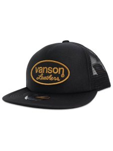 画像1: VANSON LOGO TRUCKER BLACK (1)