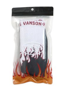 画像1: VANSON CREW SOCKS FIRE-B (1)