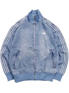 画像1: 【送料無料】ADIDAS FIREBIRD ADICOLOR DENIM TRACK TOP LIGHT WASH-WORN BLUE DENIM (1)
