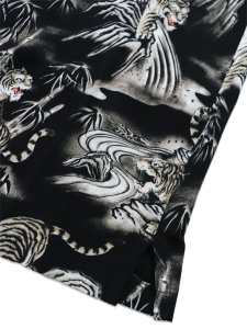 画像5: 【送料無料】AVIREX ALOHA SHIRT TIGER & BAMBOO BLACK (5)