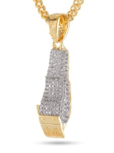 画像3: 【送料無料】KING ICE BARBER SHOP CLIPPERS 1.6" 14K GOLD NECKLACE (3)