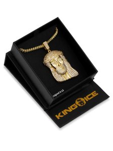 画像4: 【送料無料】KING ICE JESUS 1.8" 14K GOLD NECKLACE (4)