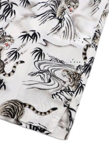 画像5: 【送料無料】AVIREX ALOHA SHIRT TIGER & BAMBOO OFF WHITE (5)