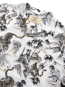 画像3: 【送料無料】AVIREX ALOHA SHIRT TIGER & BAMBOO OFF WHITE (3)