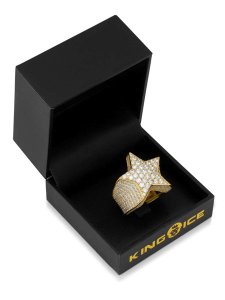 画像3: 【送料無料】KING ICE SHOOTING STAR STERLING SILVER 14K VERMEIL RING (3)