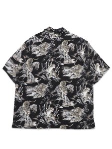 画像2: 【送料無料】AVIREX ALOHA SHIRT TIGER & BAMBOO BLACK (2)