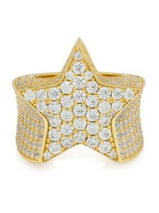 画像2: 【送料無料】KING ICE SHOOTING STAR STERLING SILVER 14K VERMEIL RING (2)