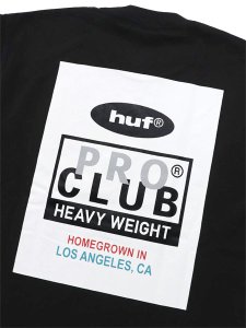 画像4: HUF PRO CLUB HEAVYWEIGHT TEE BLACK (4)