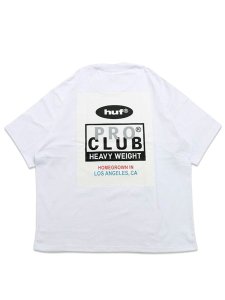 画像1: HUF PRO CLUB HEAVYWEIGHT TEE WHITE (1)