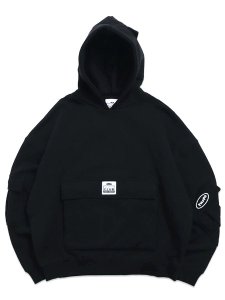画像1: 【送料無料】HUF PRO CLUB MULTI POCKET HOODIE BLACK (1)