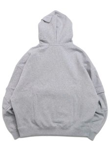 画像2: 【送料無料】HUF PRO PRO CLUB MULTI POCKET HOODIE HEATHER GREY (2)