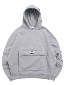 画像1: 【送料無料】HUF PRO PRO CLUB MULTI POCKET HOODIE HEATHER GREY (1)