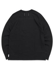 画像2: 【送料無料】REIGNING CHAMP LIGHTWEIGHT WAFFLE STANDARD LONG SLEEVE BLACK (2)