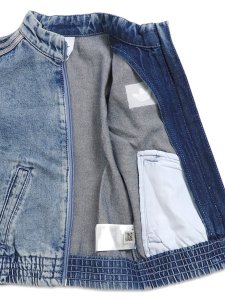 画像5: 【KIDS】ADIDAS KIDS FIREBIRD LOOSE DENIM TRACK TOP-WORN BLUE DENIM (5)