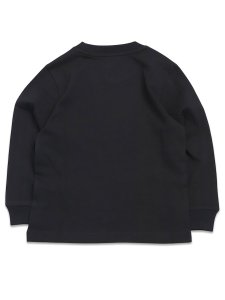 画像2: 【KIDS】ADIDAS KIDS 3-STRIPES L/S TEE-BLACK (2)