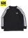 画像1: 【KIDS】ADIDAS KIDS 3-STRIPES L/S TEE-BLACK (1)