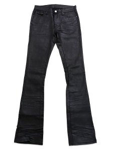 画像1: 【送料無料】mnml X598 SKINNY STACKED DENIM WAXED BLACK (1)
