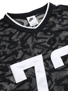 画像3: 【送料無料】NIKE WNMS CHILL WVN LACE OVER SIZED JERSEY-BLACK/WHITE (3)