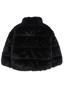 画像2: 【送料無料】【KIDS】NIKE CHILD QUILTED FAUX FUR JACKET-BLACK (2)