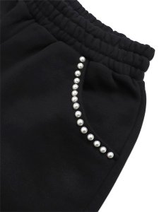 画像3: 【送料無料】RED LETTERS BLACK PEARLED FRENCH TERRY SHORTS (3)