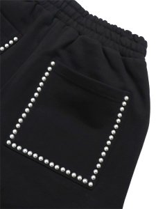 画像4: 【送料無料】RED LETTERS BLACK PEARLED FRENCH TERRY SHORTS (4)