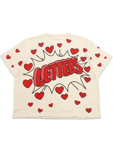 画像2: 【送料無料】RED LETTERS LOVE LETTERS TEE CREAM (2)