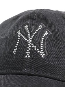画像6: NEW ERA 9TWENTY RHINESTONE WASHED COTTON YANKEES BLACK (6)