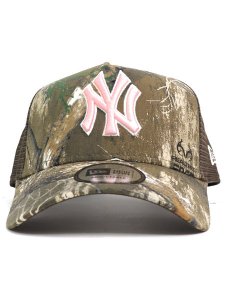画像2: NEW ERA 9FORTY A-FRAME YANKEES REALTREE CAMO/PINK (2)