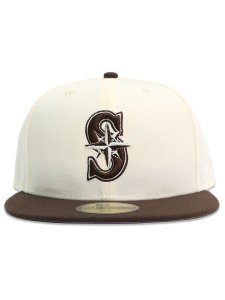 画像2: NEW ERA 59FIFTY 2-TONE MARINERS CHROME/WALNUT (2)
