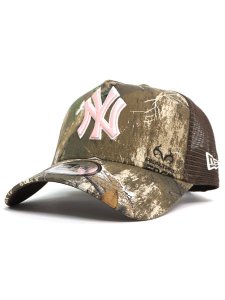 画像1: NEW ERA 9FORTY A-FRAME YANKEES REALTREE CAMO/PINK (1)