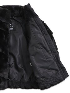 画像6: 【送料無料】【KIDS】NIKE TODDLER QUILTED FAUX FUR JACKET-BLACK (6)
