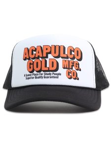 画像2: ACAPULCO GOLD OJ LOGO TRUCKER CAP BLACK/WHITE (2)