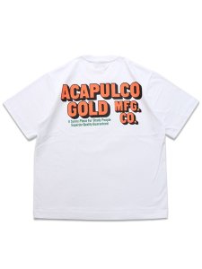 画像1: ACAPULCO GOLD OJ LOGO BOX FIT TEE WHITE (1)