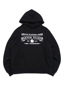 画像1: 【送料無料】DENIM TEARS ADG HOODIE BLACK/WHITE (1)